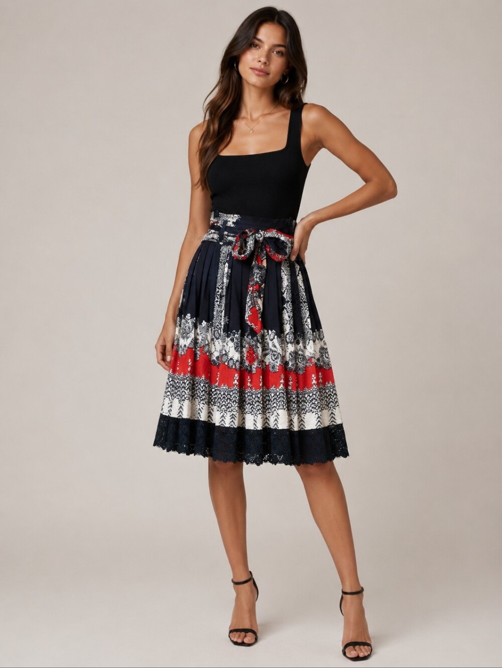 NWOT CB Established 1962 A-line pleated skirt.